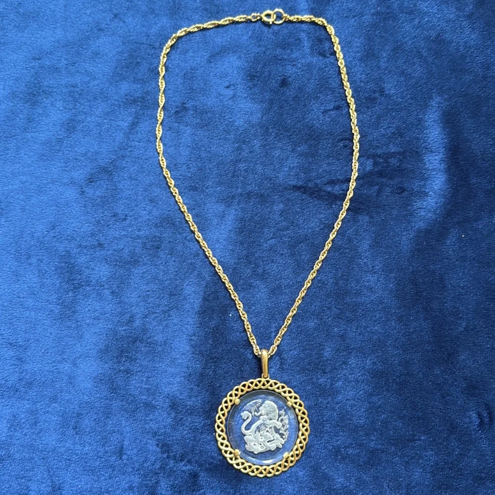 Crown Trifari zodiac necklace
